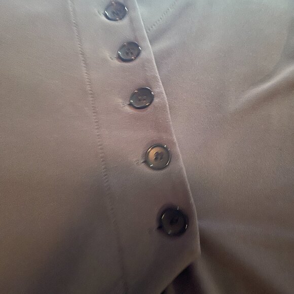 Sun Kim Women's Asymmetrical Buttoned Tunic Top Vest. Size Medium *fits like L - Picture 7 of 9